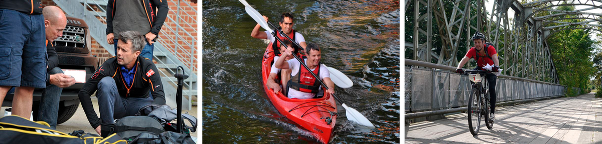 Kong Frederik X ved adventureracet i Silkeborg