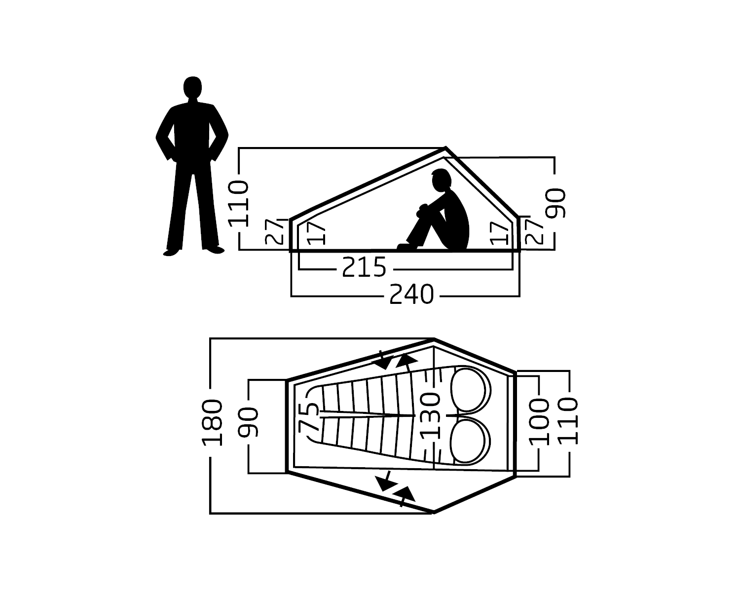 Telemark 2.2 LW (2.0) Tent - Black Forest Green