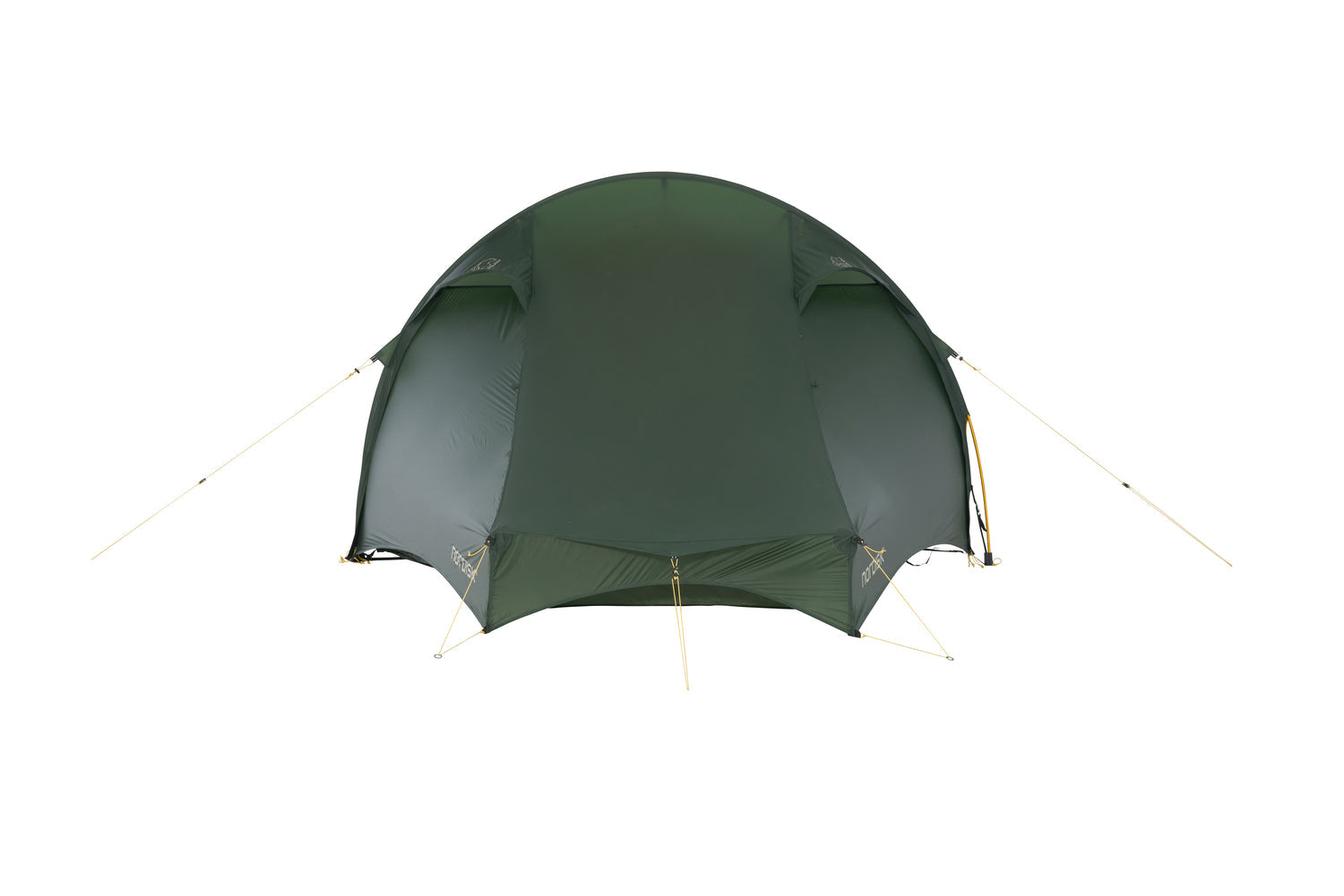 Green tent on a white background