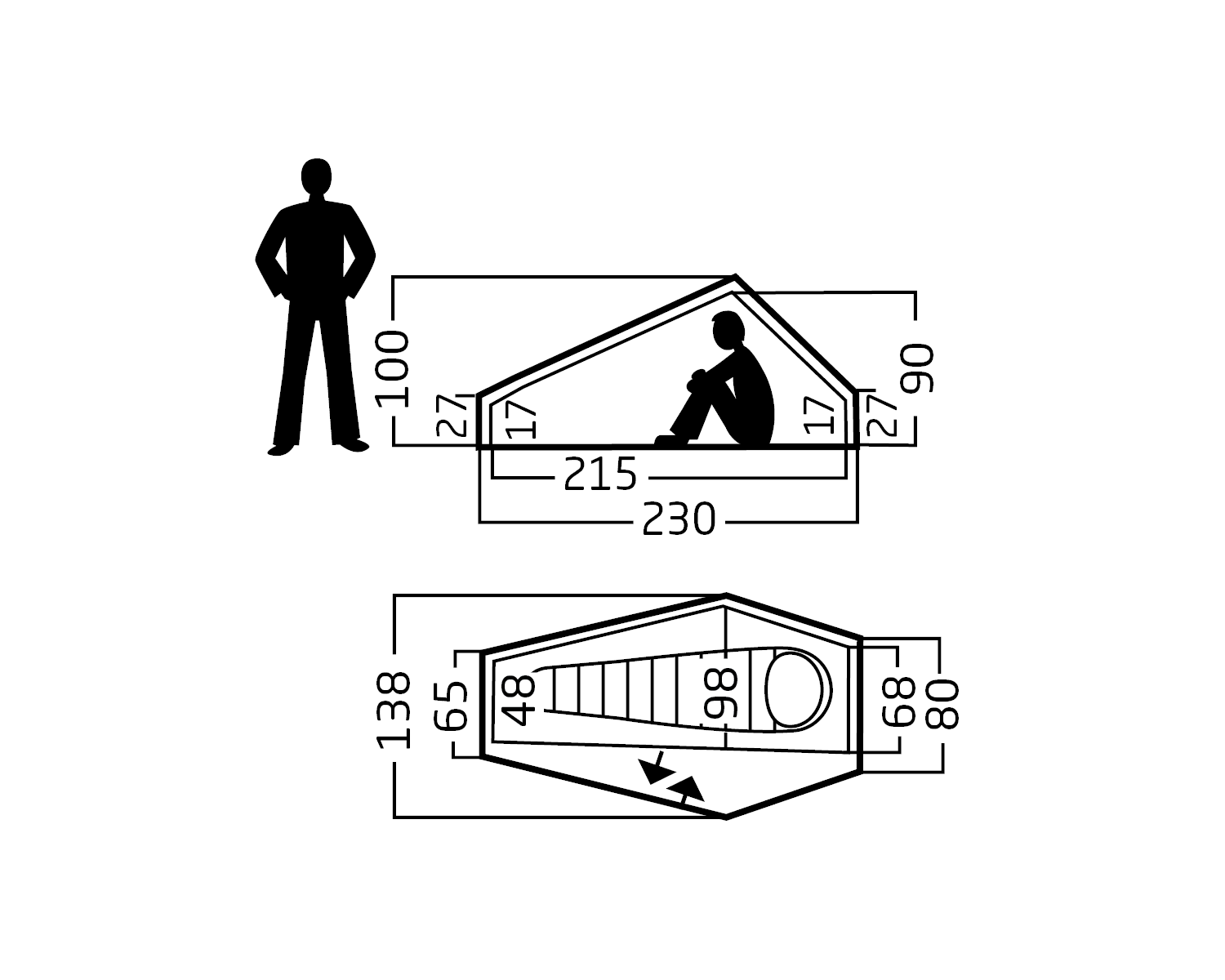 Telemark 1 LW (2.0) Tent - Black Forest Green
