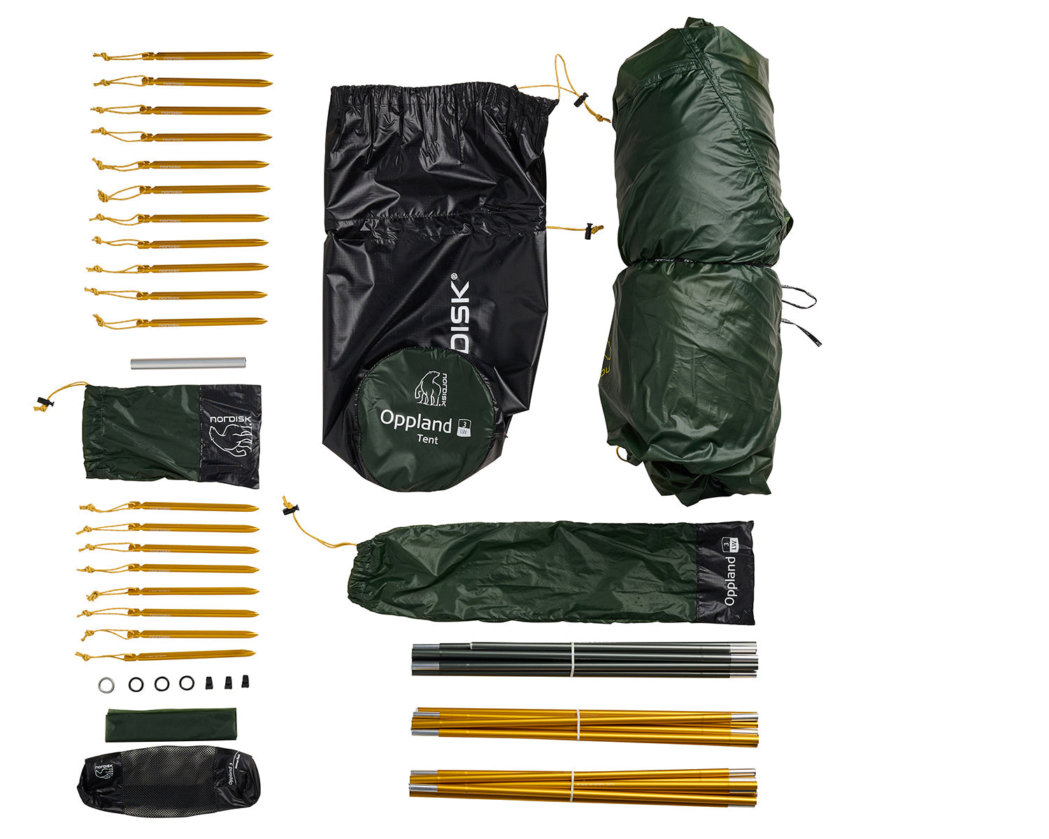 Oppland 3 LW (2.0) Telt - Black Forest Green