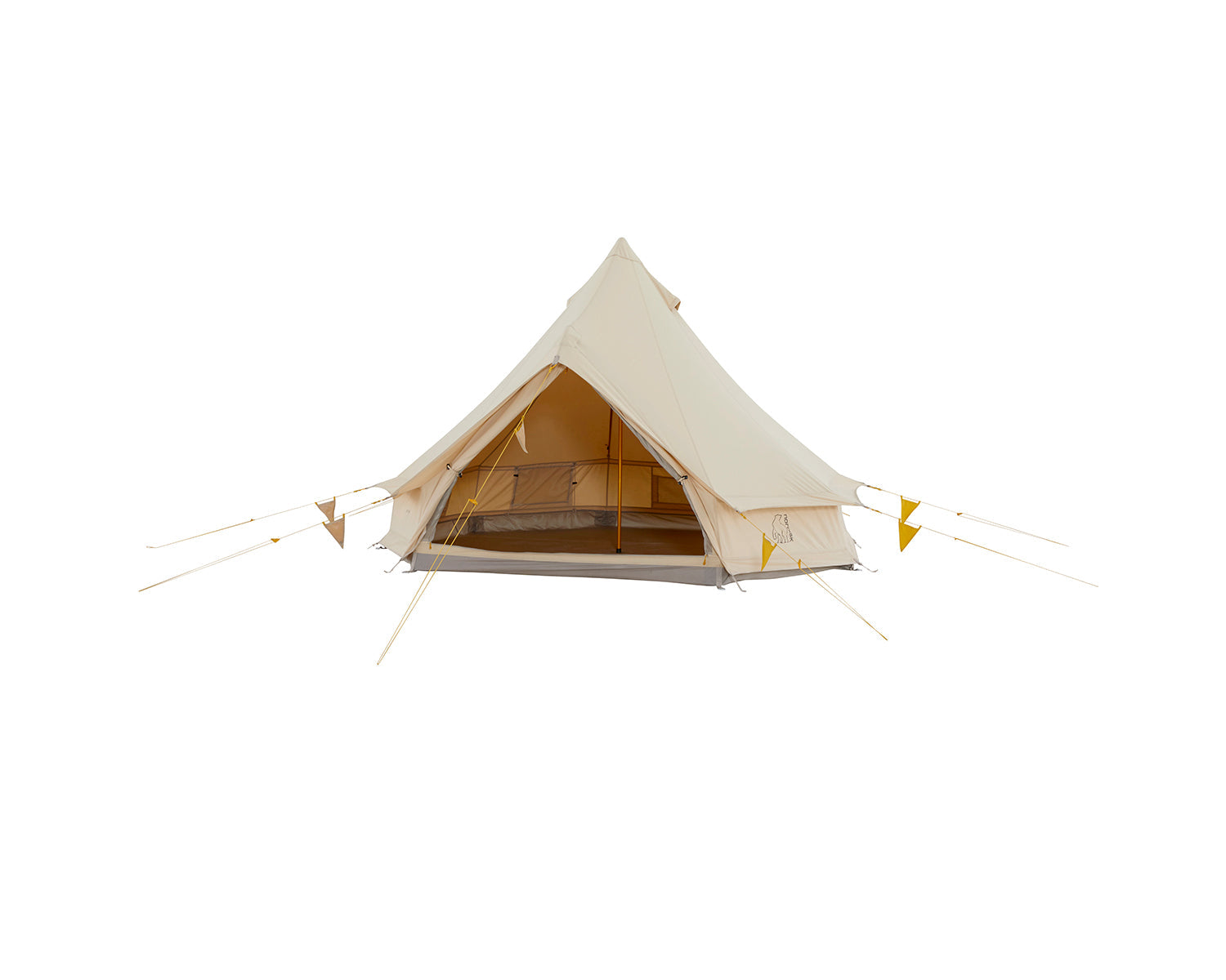 Asgard Tech Mini Glamping Tent Incl. Colour Pack - 2 personer | Mustard Yellow