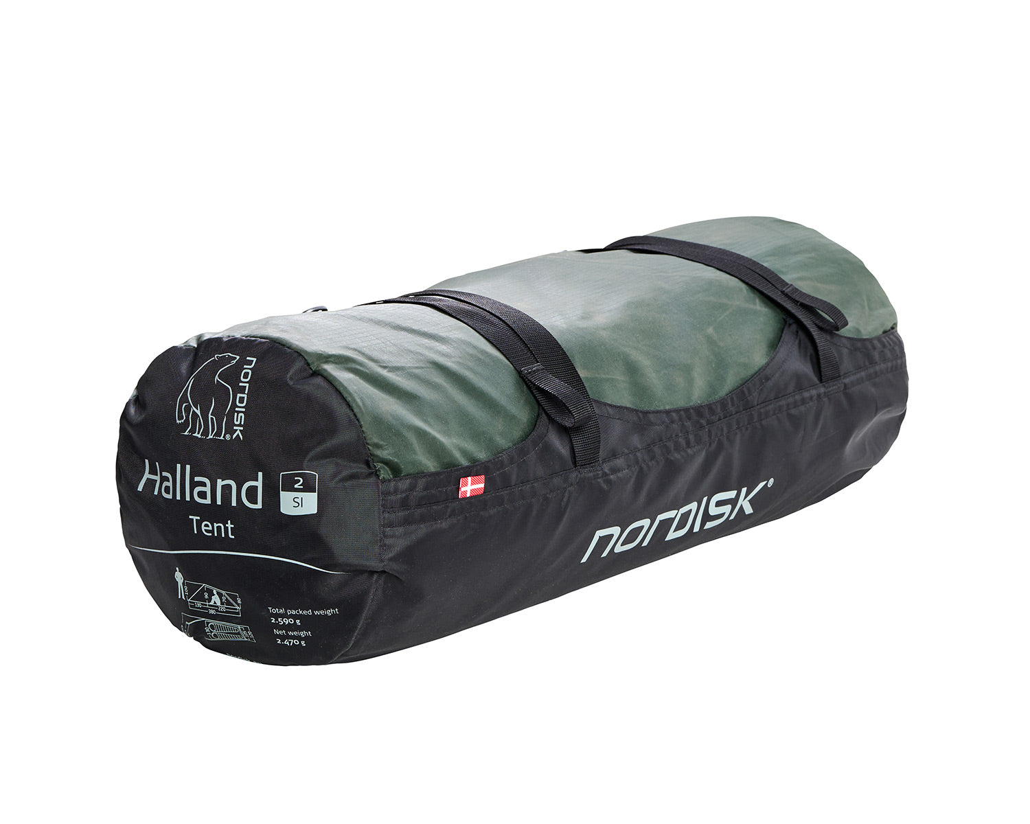 Halland 2 SI (2.0) Telt | Black Forest Green