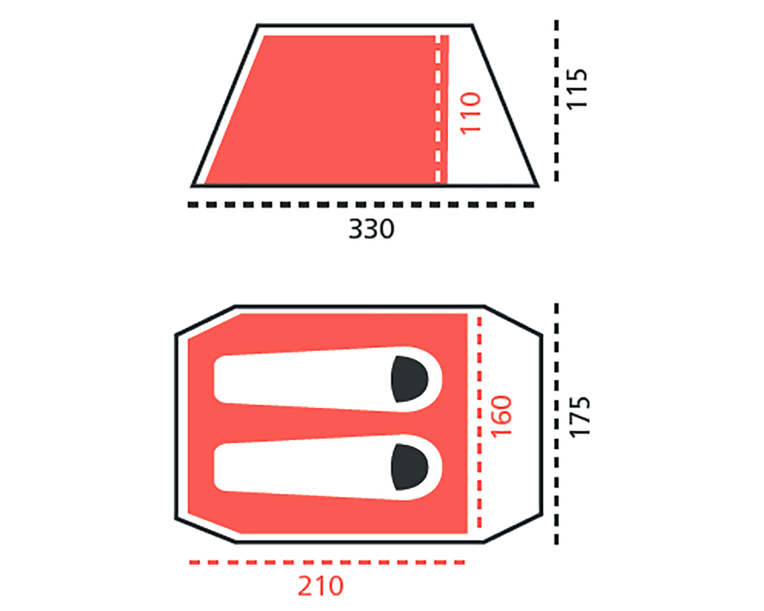 Robson 2 Tent, Capulet Olive