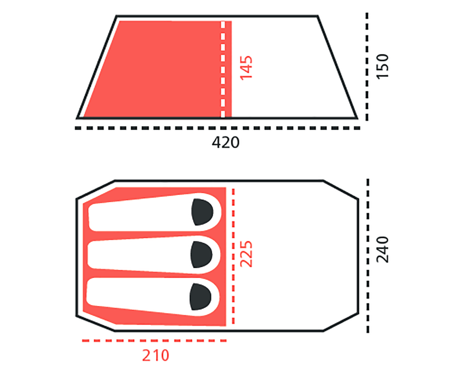 Robson 3 Tent Alu, Capulet Olive