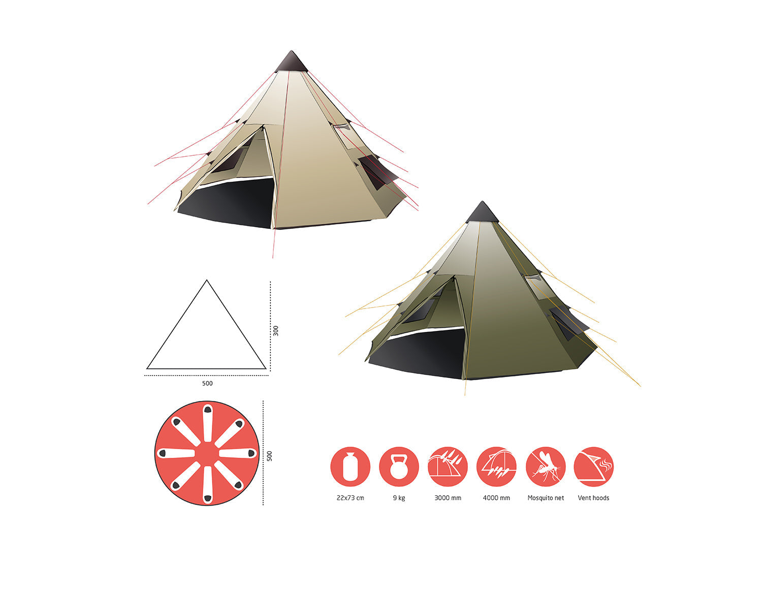 Black Falls 8 Tent, Capulet Olive