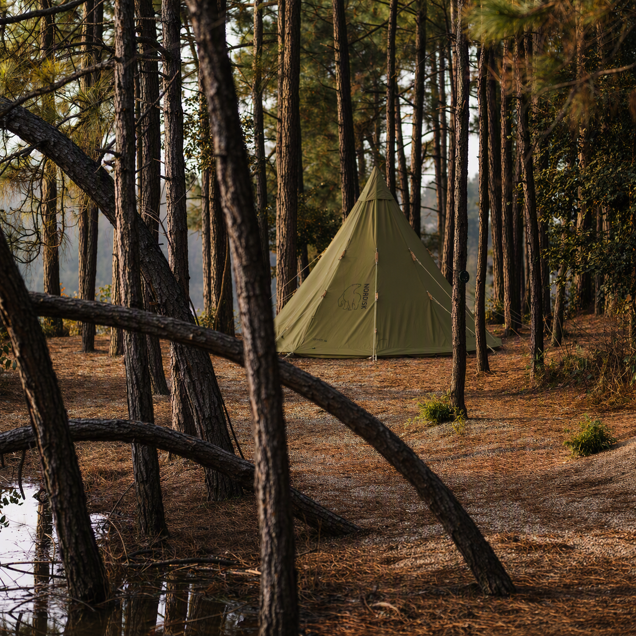 Alfheim 12.6 Glampingtelt - 12.6 m² | 6 personer | Green Khaki