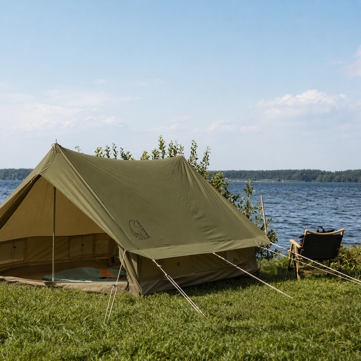 Ydun 5.5 Glampingtelt - 5.5 m² | 4 personer | Green Khaki