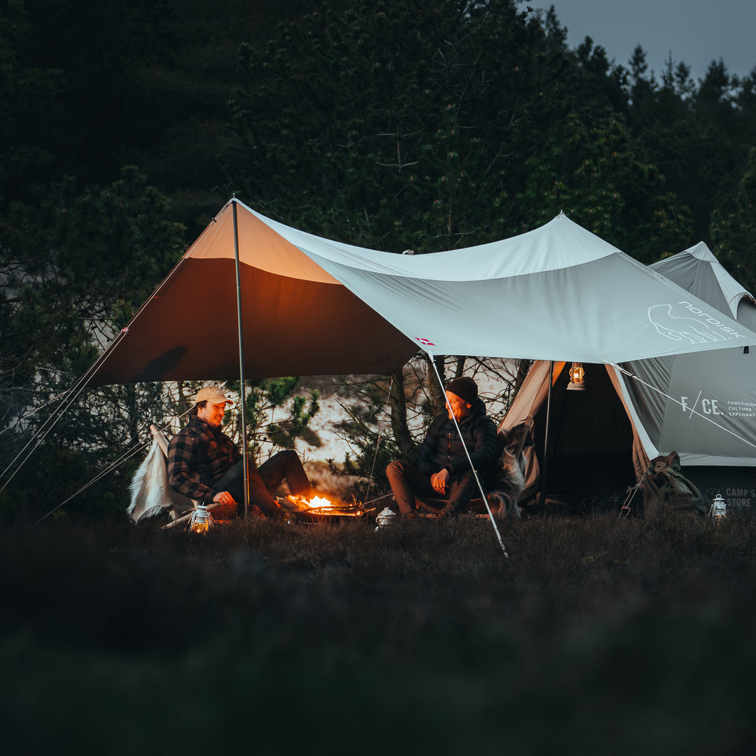 F/CE. × Nordisk Asgard 7.2 Glampingtelt - 7.2 m² | 3 personer | Sage Green