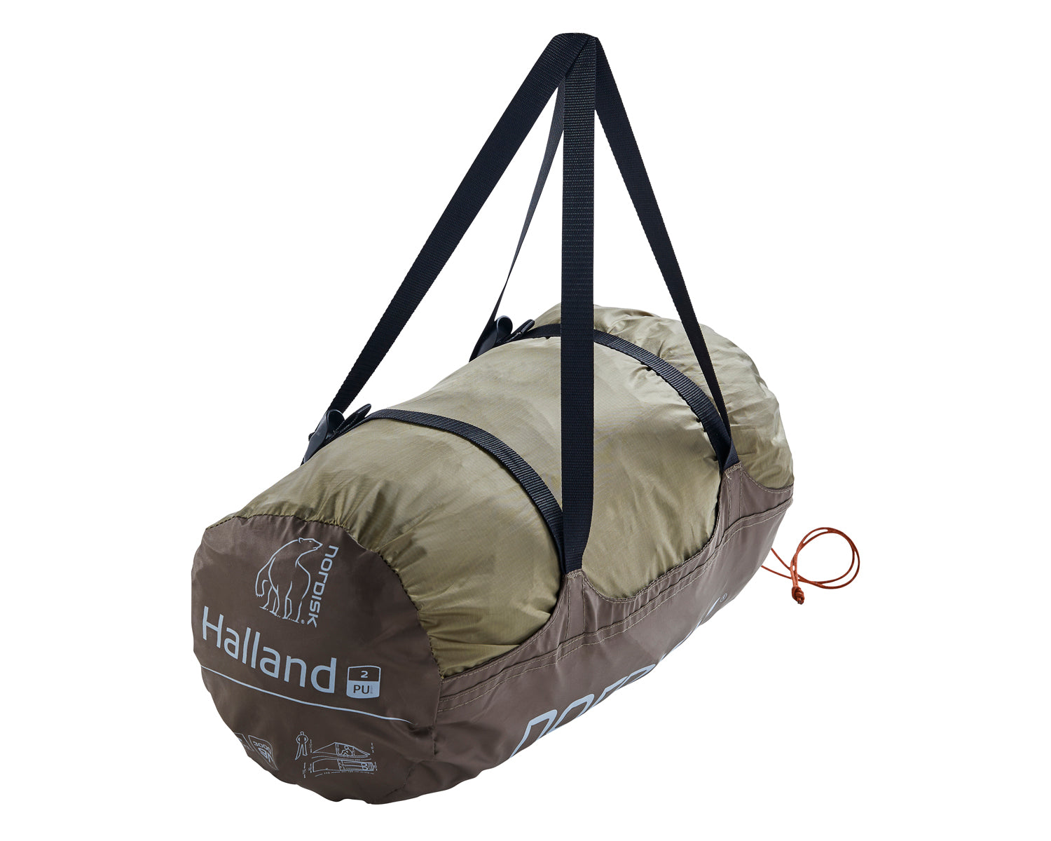 Halland 2 PU Telt - 2 personer | Dark Olive