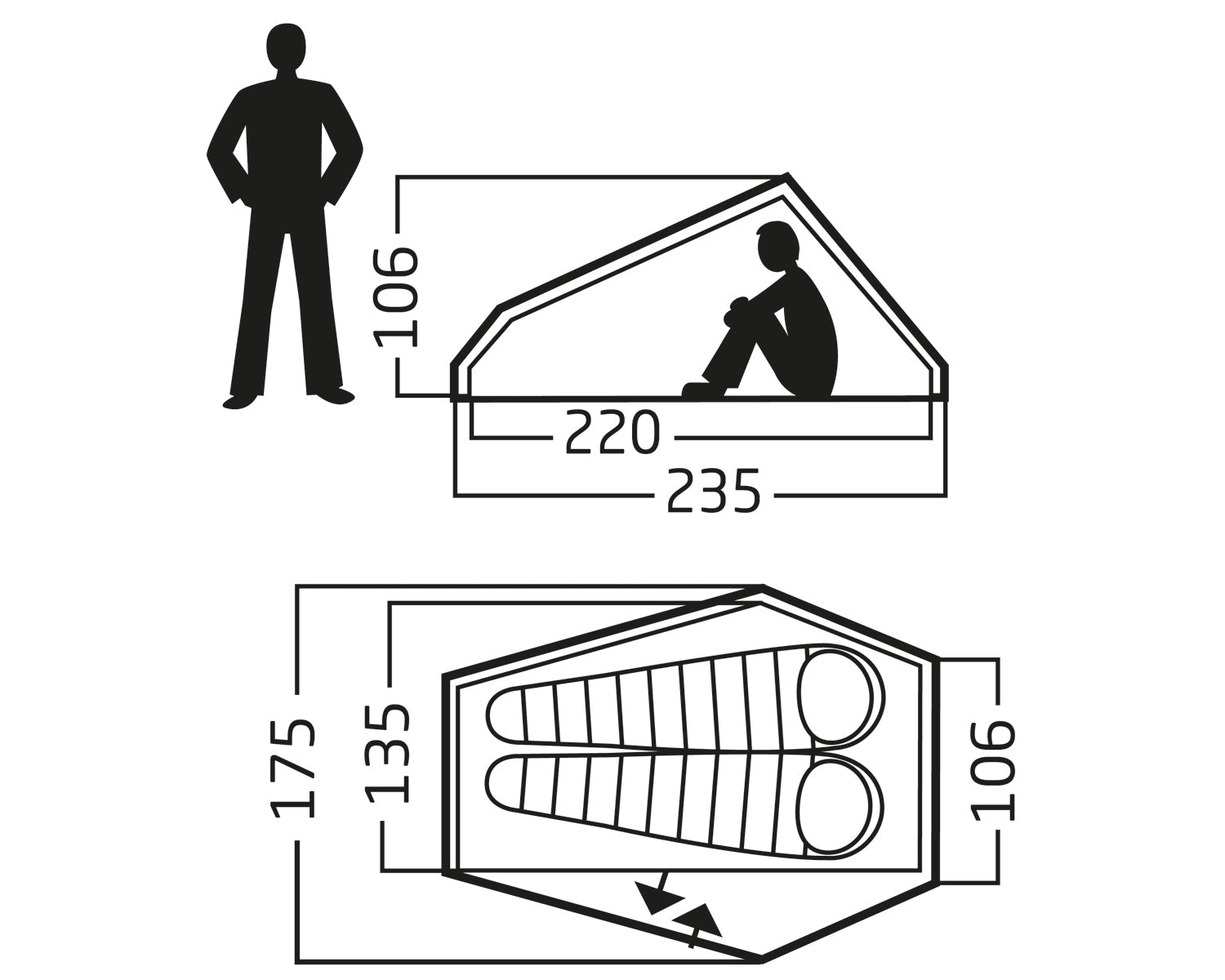Telemark 2 LW Telt - 2 personer | Forest Green