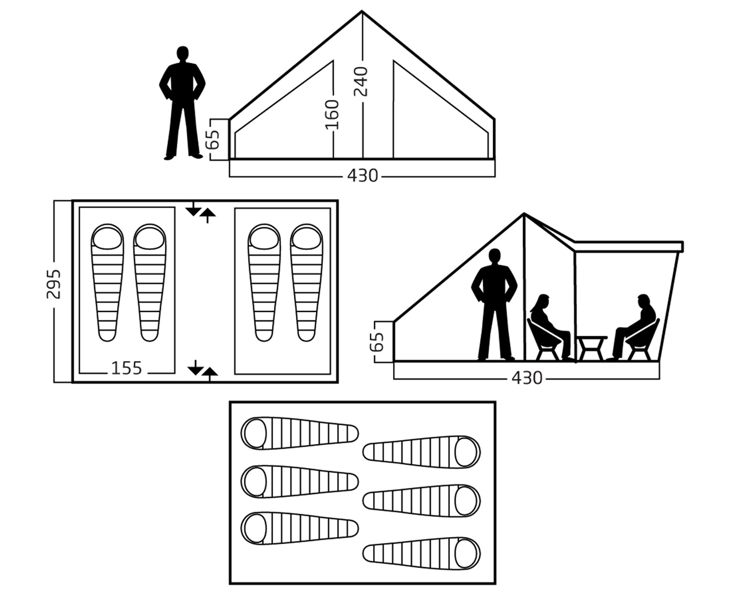 Utgard Sky 13.2 Glampingtelt - 13.2 m² | 6 personer | Sandshell
