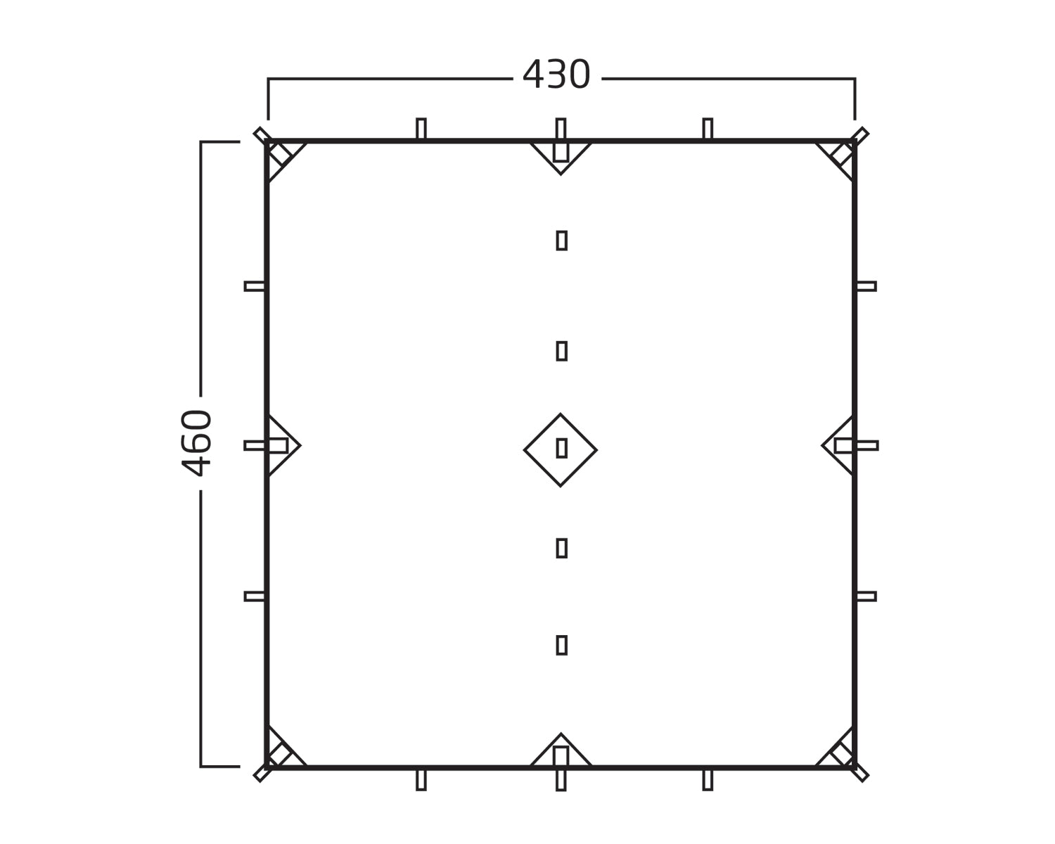 Voss 20 m² SI Tarp - 20 m² | Forest Green