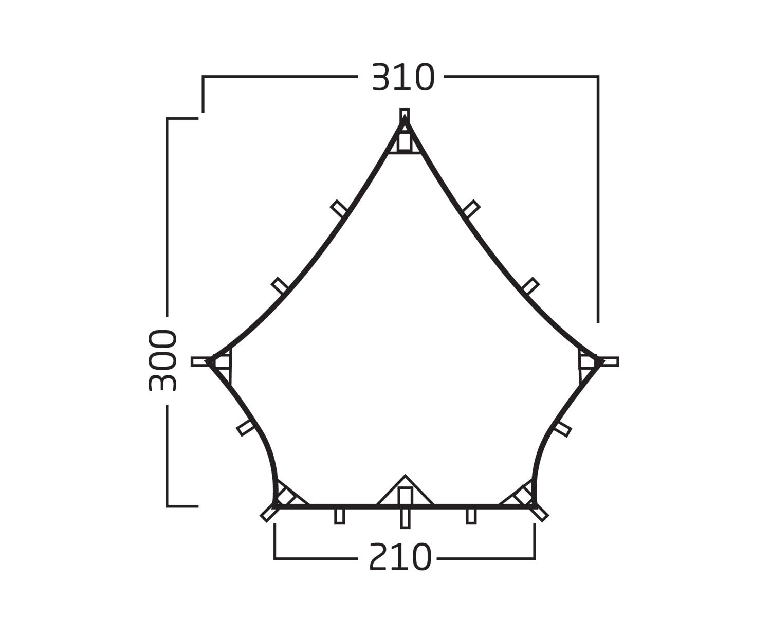 Voss Diamond PU Tarp - Dark Olive