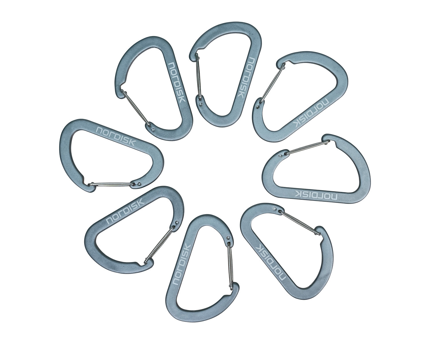 Aluminium Hook L (8 stk.) - Karabinhager | Matt Silver