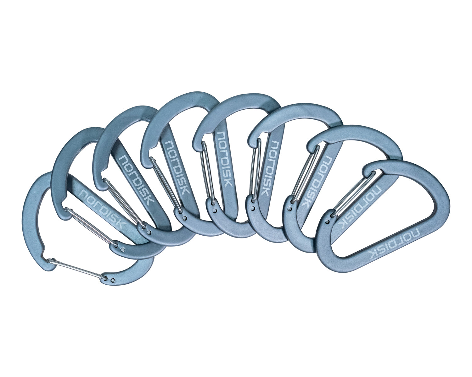 Aluminium Hook L (8 stk.) - Karabinhager | Matt Silver
