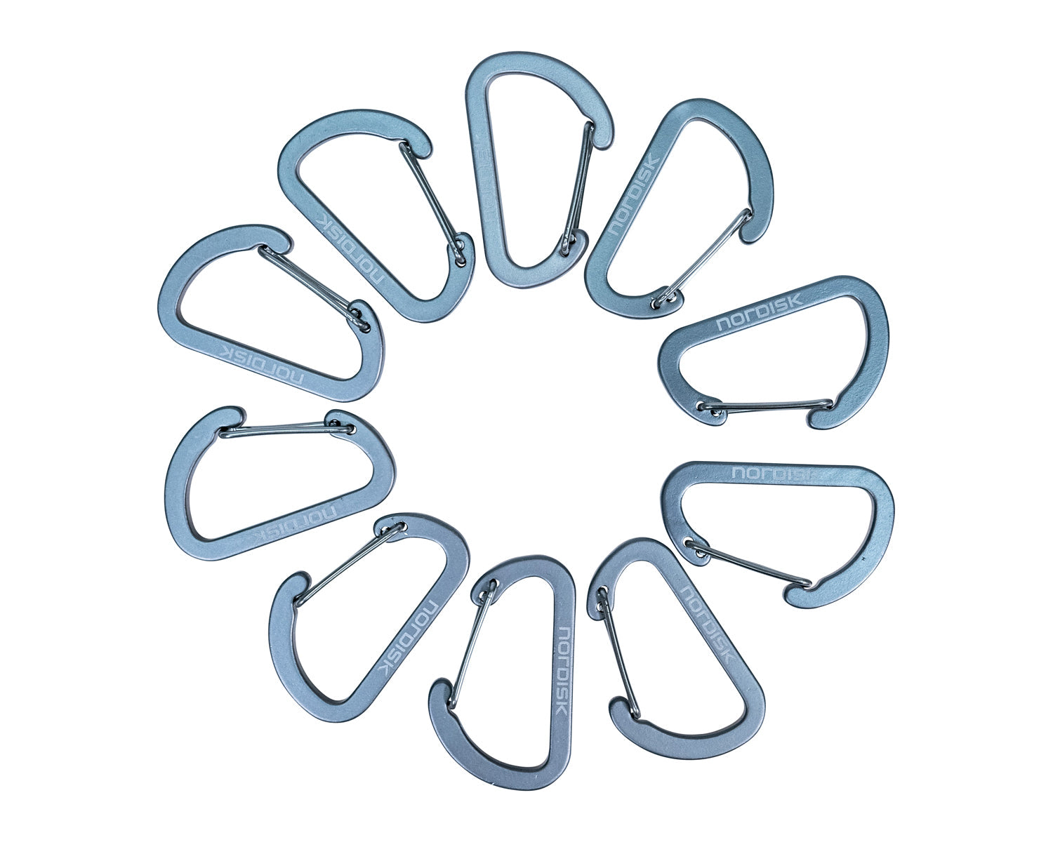 Aluminium Hook S (10 stk.) - Karabinhager | Matt Silver