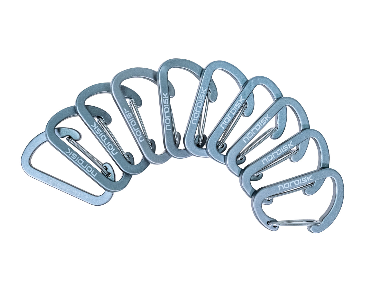 Aluminium Hook S (10 stk.) - Karabinhager | Matt Silver