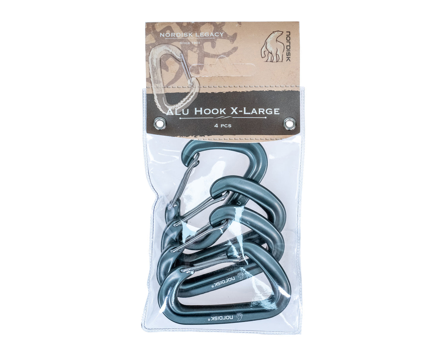 Aluminium Hook XL (4 stk.) - Karabinhager | Aluminium