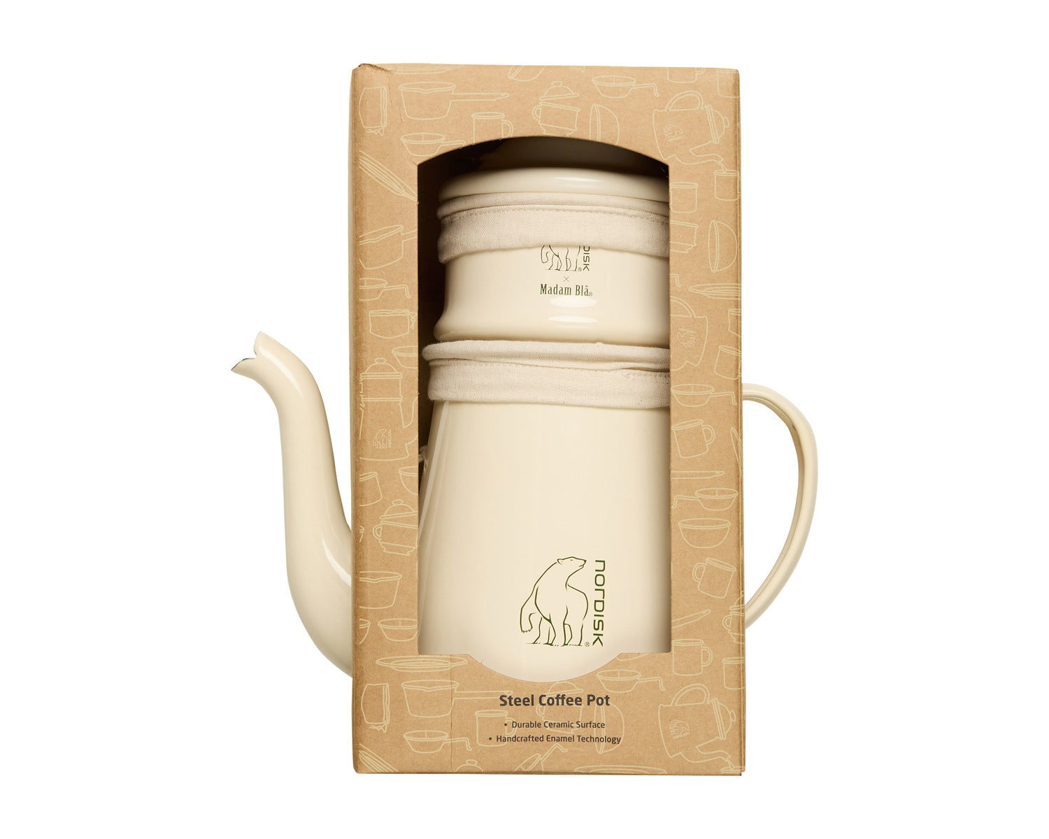 Madam Blå Kaffekande - Cream