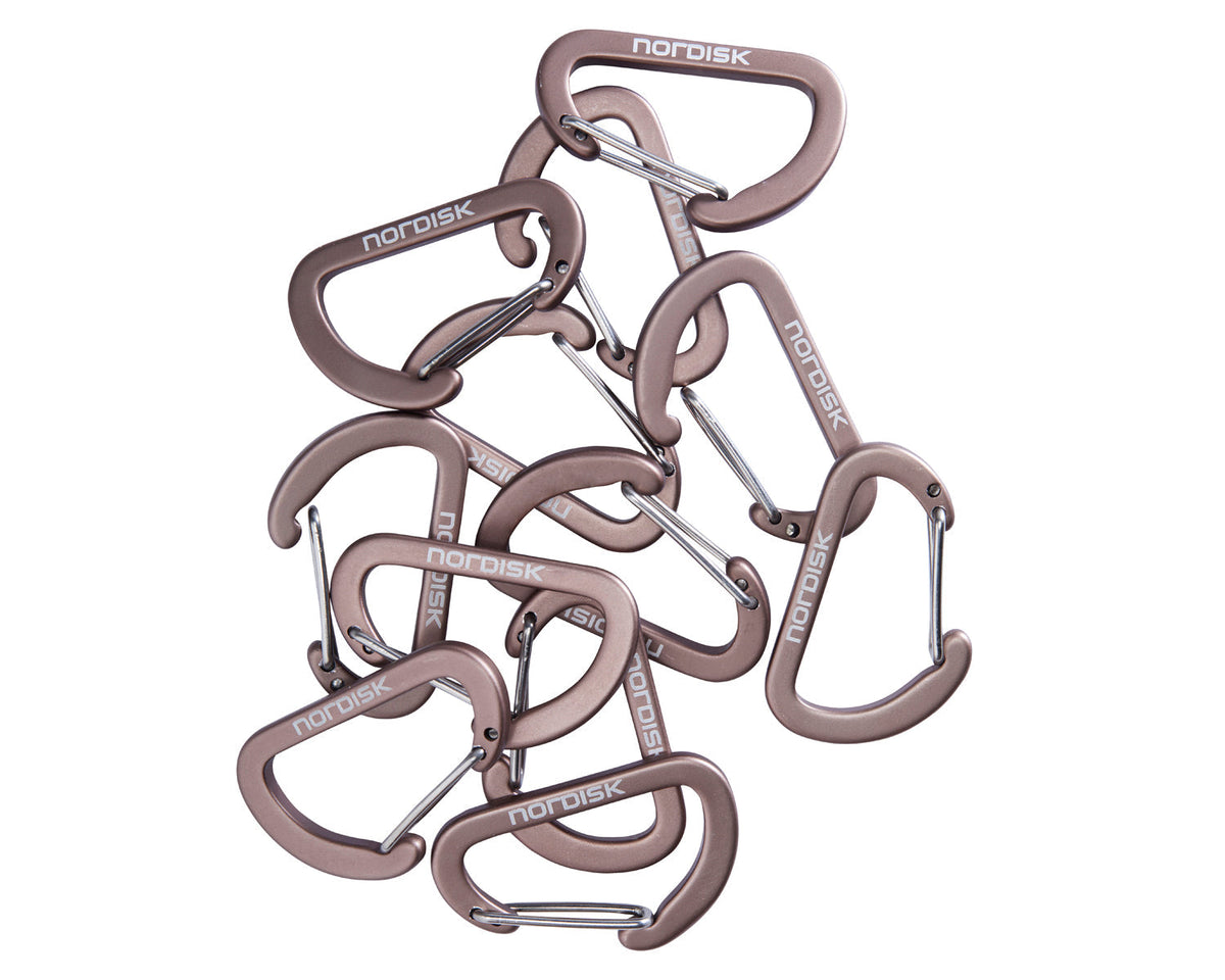 Mini Hooks (12 stk.) - Karabinhager | Dachshund Chocolate