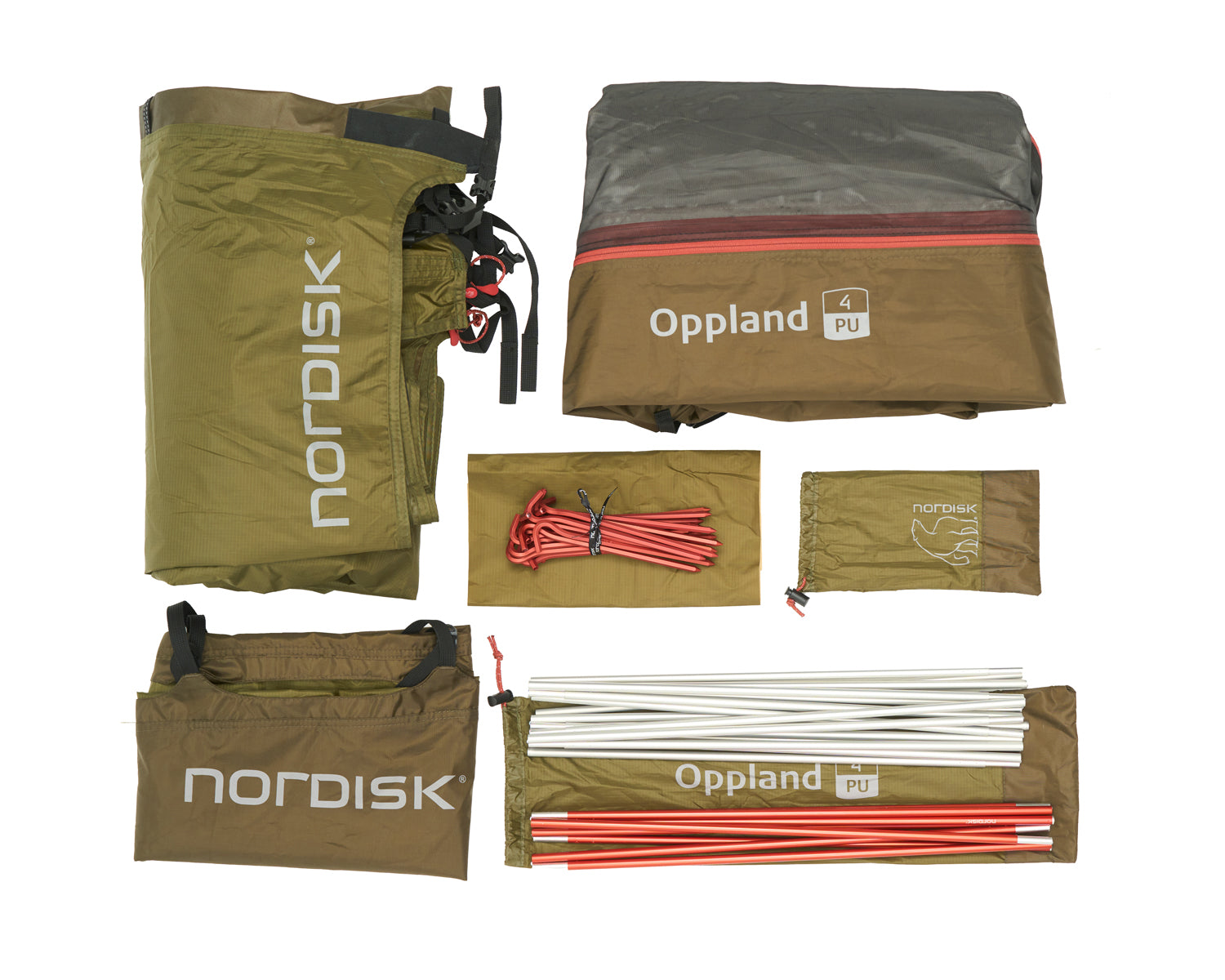 Oppland 4 PU Telt - 4 personer | Dark Olive