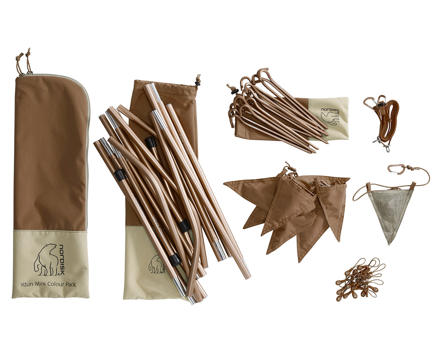 Ydun Tech Mini Glamping Tent Incl. Colour Pack - 2 personer | Dachshund Chocolate