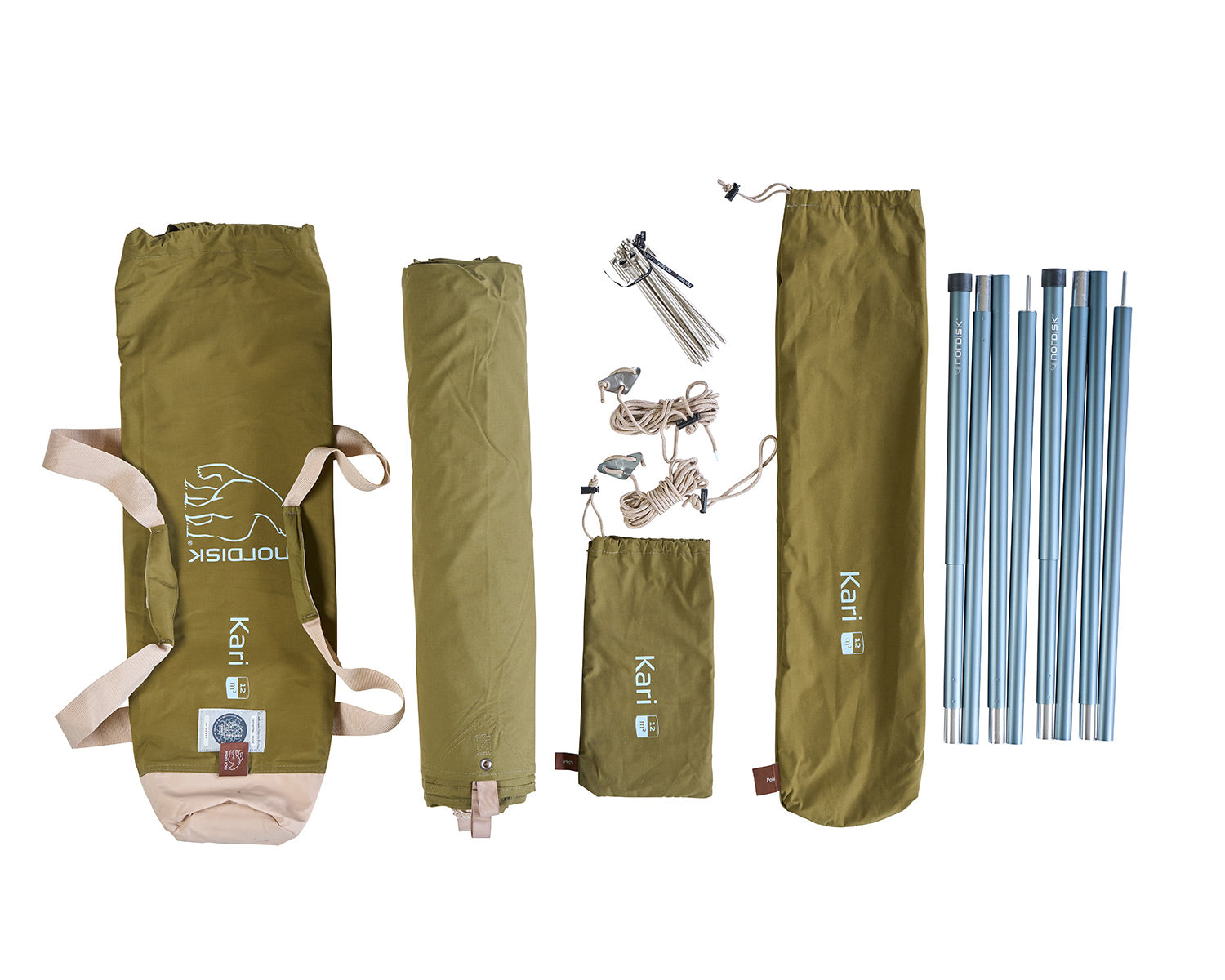 Kari 12 Bomuldstarp - 12 m² | Green Khaki