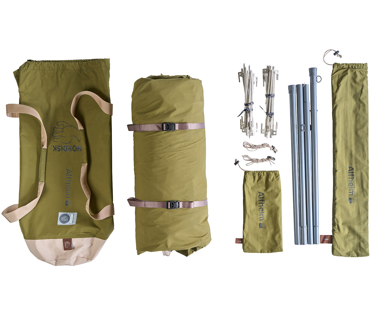 Alfheim 12.6 Glampingtelt - 12.6 m² | 6 personer | Green Khaki