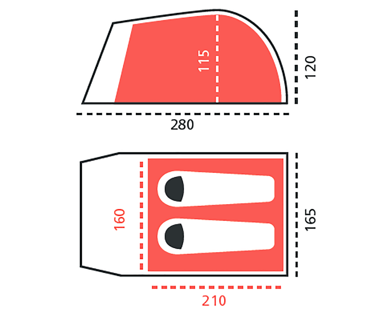 Topeka 2 Tent Alu, Capulet Olive