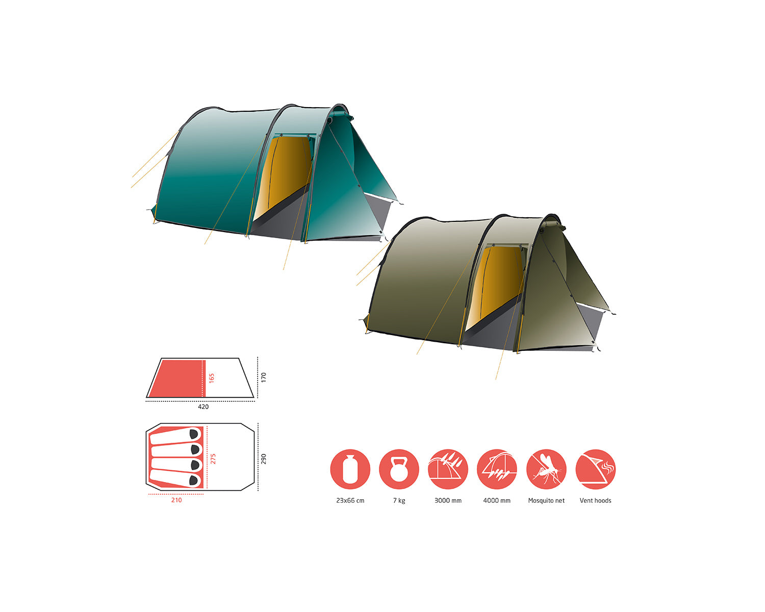 Robson 4 Tent, Capulet Olive