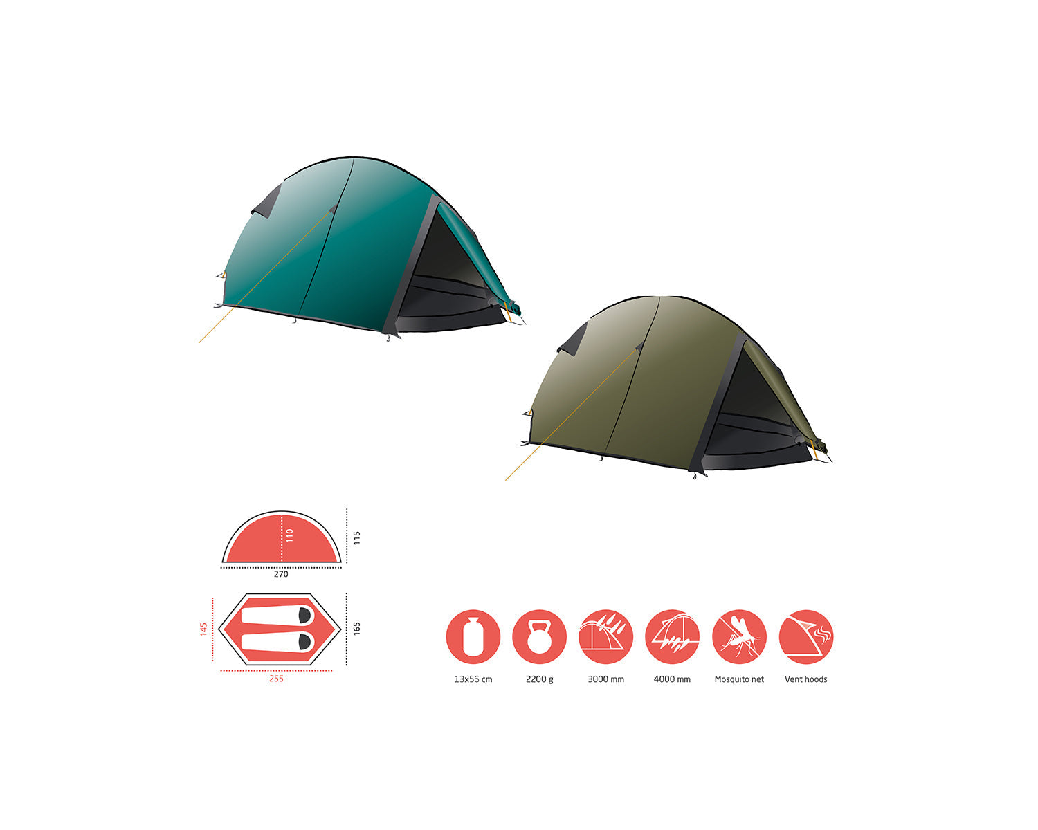 Cardova 1 Tent, Capulet Olive