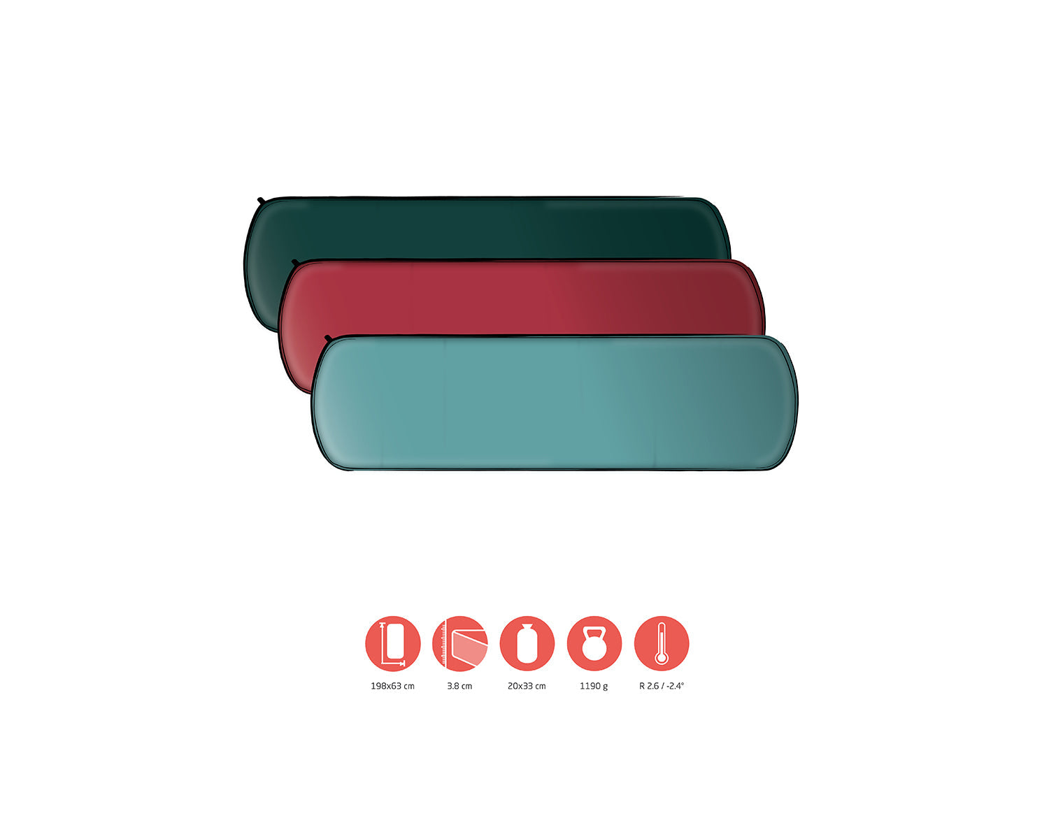 Hattan 3.8 L Self-Infl. Mat, Botanical Garden Grey