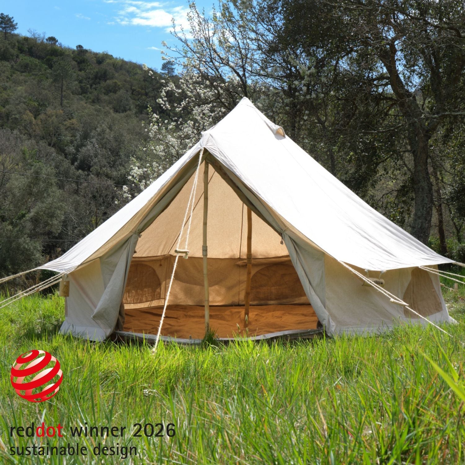 Asgard Eco 12.6 Glampingtelt - 12.6 m² | 6 person | Sandshell