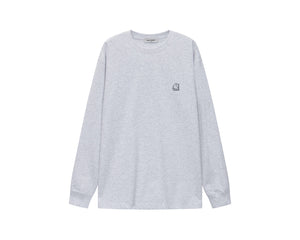 Small Polar Bear Long Sleeve T-Shirt Men's - Light Grey