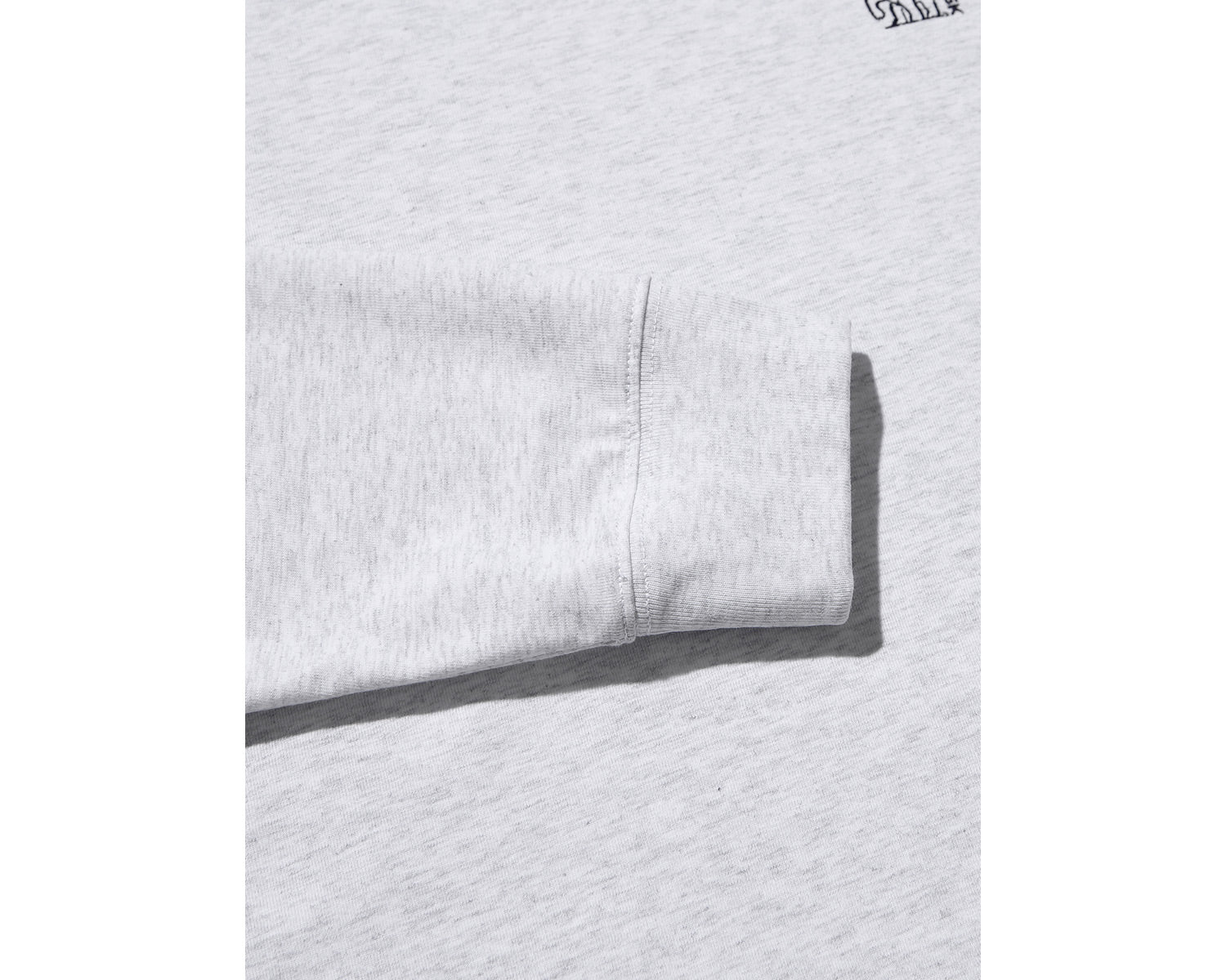 Small Polar Bear Long Sleeve T-Shirt Men's - Light Grey