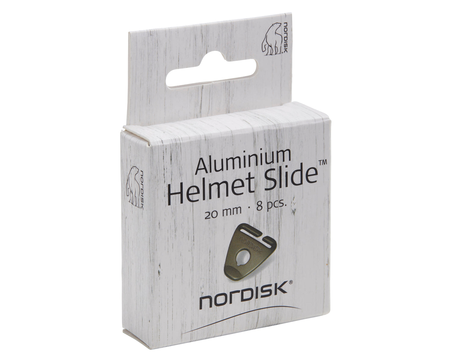 Aluminium Helmet Slide 20mm (8pcs) - Mud brown